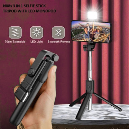 Multifunctional Portable Bluetooth Wireless Integrated Selfie Stick and Tripod