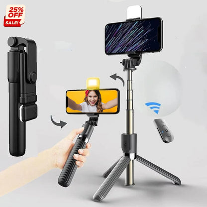 Multifunctional Portable Bluetooth Wireless Integrated Selfie Stick and Tripod