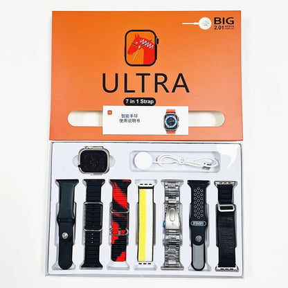 Ultra Smart Watch With 7 Straps- (Free Delivery)